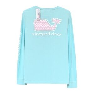 Women’s Vineyard Vines Aqua Haze Long Sleeve Pocket Tee.